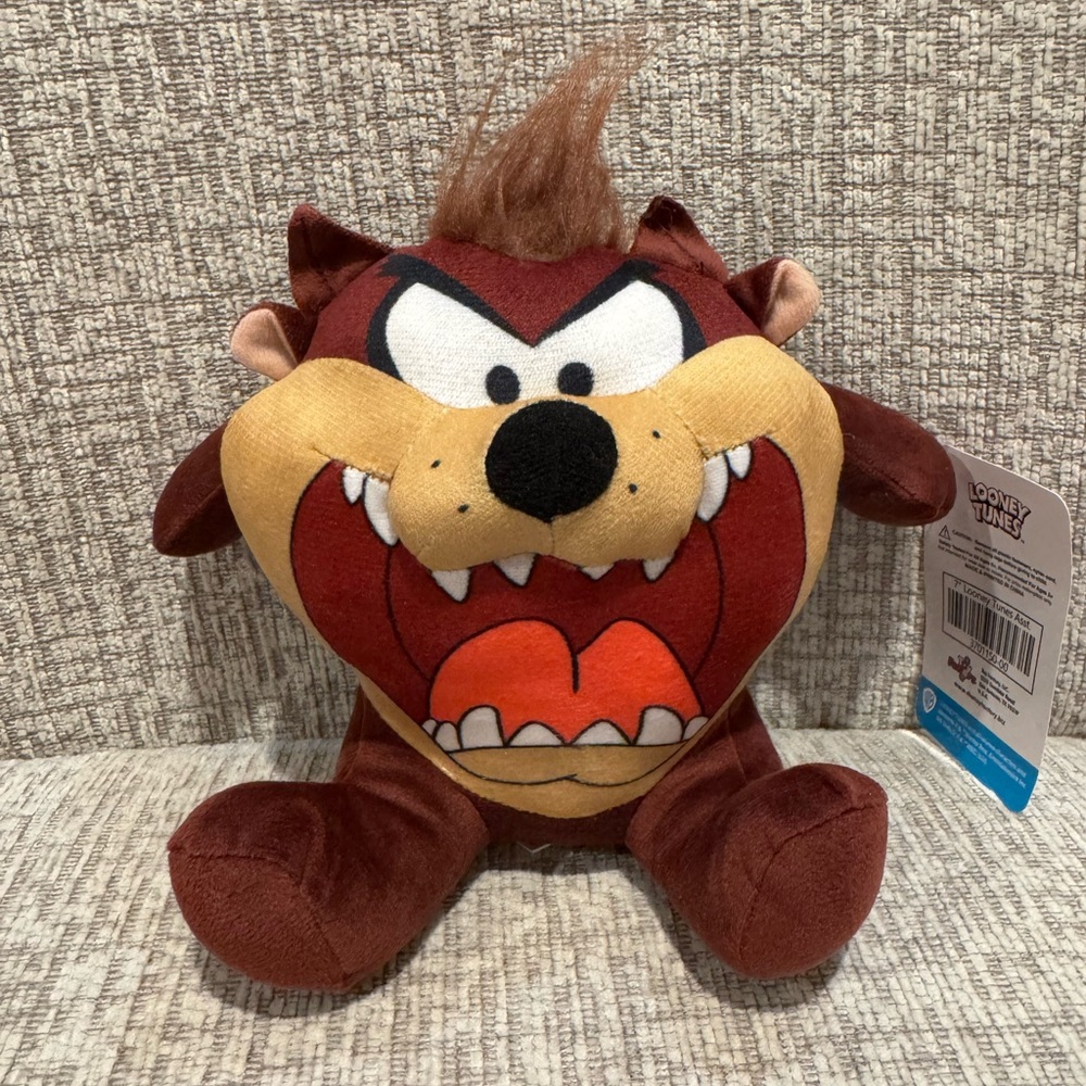 Taz 7” Plush Soft Toy Doll Tasmanian Devil Looney Tunes Warner Tazmania Plushie